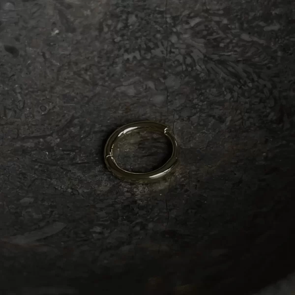 Klasikiniai apvalūs paauksuoti Hoops auskarai / 12mm skersmens (1vnt)